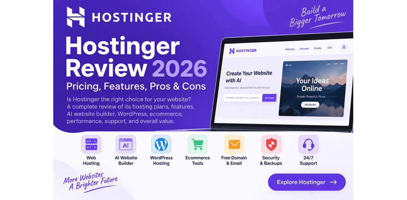 Hostinger Review 2026: Pricing, Features, Pros & Cons
