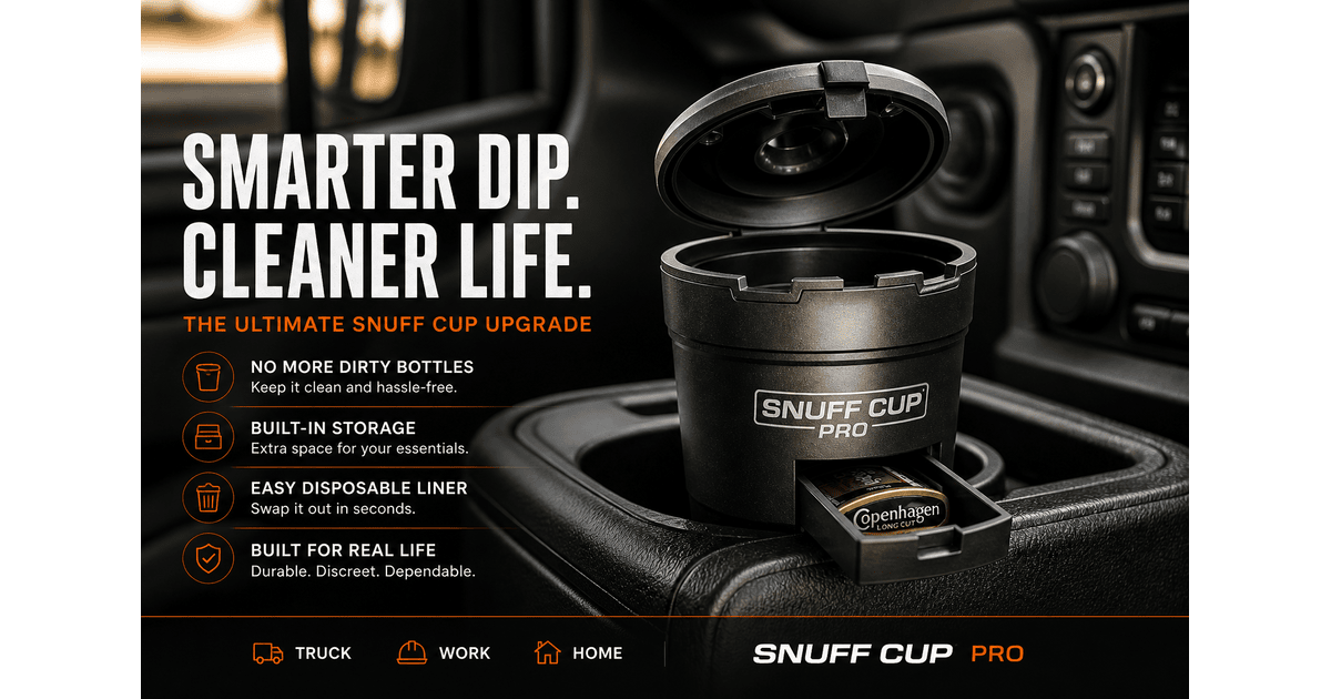 Snuff Cup Pro Spill-Proof Dip Cup with Storage System