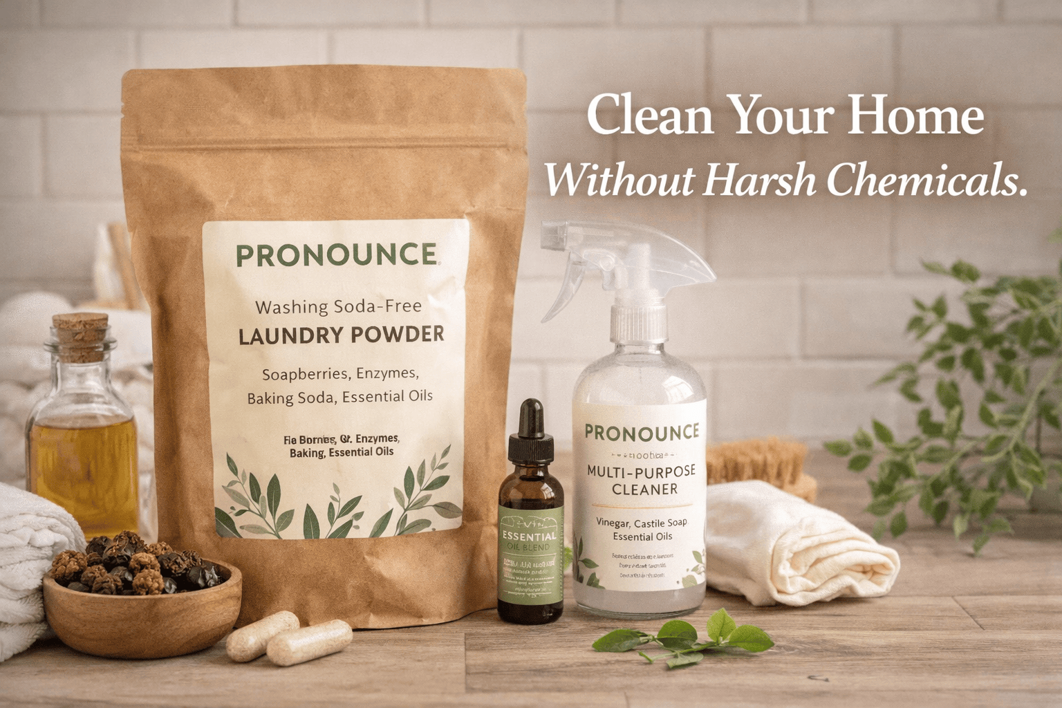 Pronounce Labs Natural Laundry & Cleaning Products
